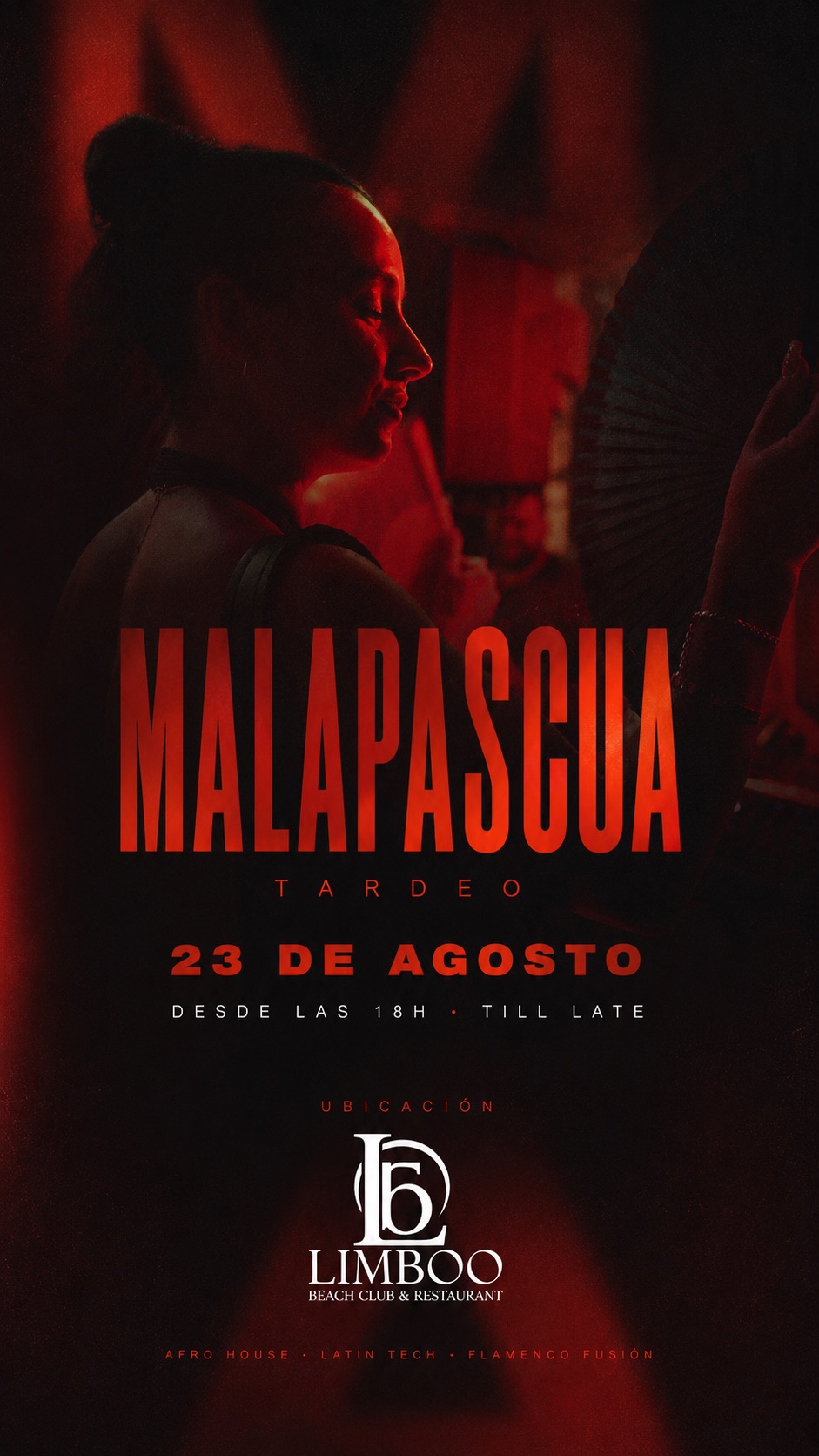 MALAPASCUA Tardeo — 23.08.26 · Limboo Beach Club, Tarragona